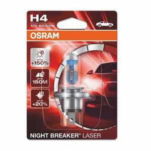 Автолампа галогеновая OSRAM H4 12V60/55W P43t-38 64193NL NIGHT BREAKER LASER +150% 1шт