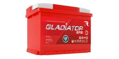Аккумулятор GLADIATOR EFB 77 EN770 о/п