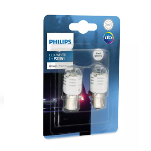 Автолампа светодиодная Philips P21W 12V BA15s 11498U30CWB2 Ultinon Pro3000 LED компл 2шт блистер