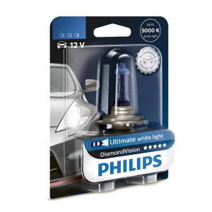 Автолампа галогеновая Philips HB4 12V55W P22d 5000K 9006DVB1 Diamond Vision 1шт блистер