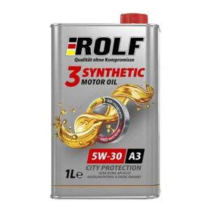 Масло моторное ROLF 3-SYNTHETIC 5W-30 SL/CF A3/B4 синт. 1л