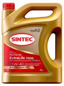 Масло моторное SINTEC Extralife 7000 5W-40 SN/CF A3/B4 синт. 4л