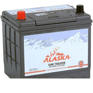 Аккумулятор Alaska CMF silver 65 EN600 п/п 75D23R нижнее. крепление