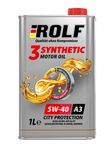 Масло моторное ROLF 3-SYNTHETIC 5W-40 A3 синт. 1л