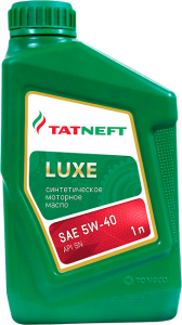 Масло моторное TATNEFT LUXE 5W-40 SN/SM синт. 1л