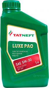 Масло моторное TATNEFT LUXE PAO 5W-30 SN A3/B4 синт. 1л