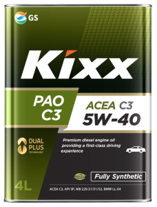 Масло моторное Kixx PAO 5W-30 SN/CF/C3 синт. 4л
