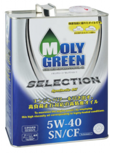 Масло моторное MOLY GREEN Selection 5W-40 SN/CF синт. 4л