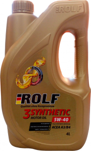 Масло моторное ROLF 3-SYNTHETIC 5W-40 SL/CF синт. 4л