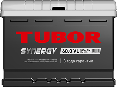 Аккумулятор TUBOR SYNERGY 60ah (низкий) о/п