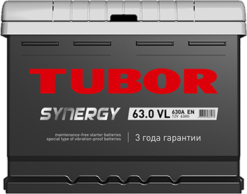 Аккумулятор TUBOR SYNERGY 63ah о/п