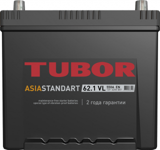 Аккумулятор TUBOR ASIA STANDART 62 ah п/п