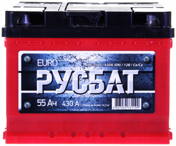 Аккумулятор РУСБАТ-Евро 55 EN430 о/п