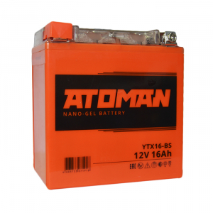Аккумулятор ATOMAN Nano Gel 12V 16 EN230 YTX16-BS п/п