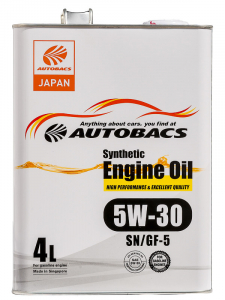 Масло моторное AUTOBACS Synthetic 5W-30 SN/GF-5 синт. 4л (Сингапур)