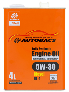 Масло моторное AUTOBACS Fully Synthetic DL-1 DIESEL 5W-30 SP/CF/GF-6A синт. 4л