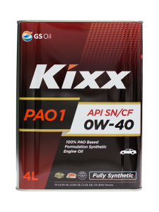 Масло моторное Kixx PAO 0W-40 SN/CF/C3 синт. 4л